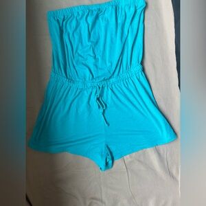 Turquoise Sleeveless Romper
